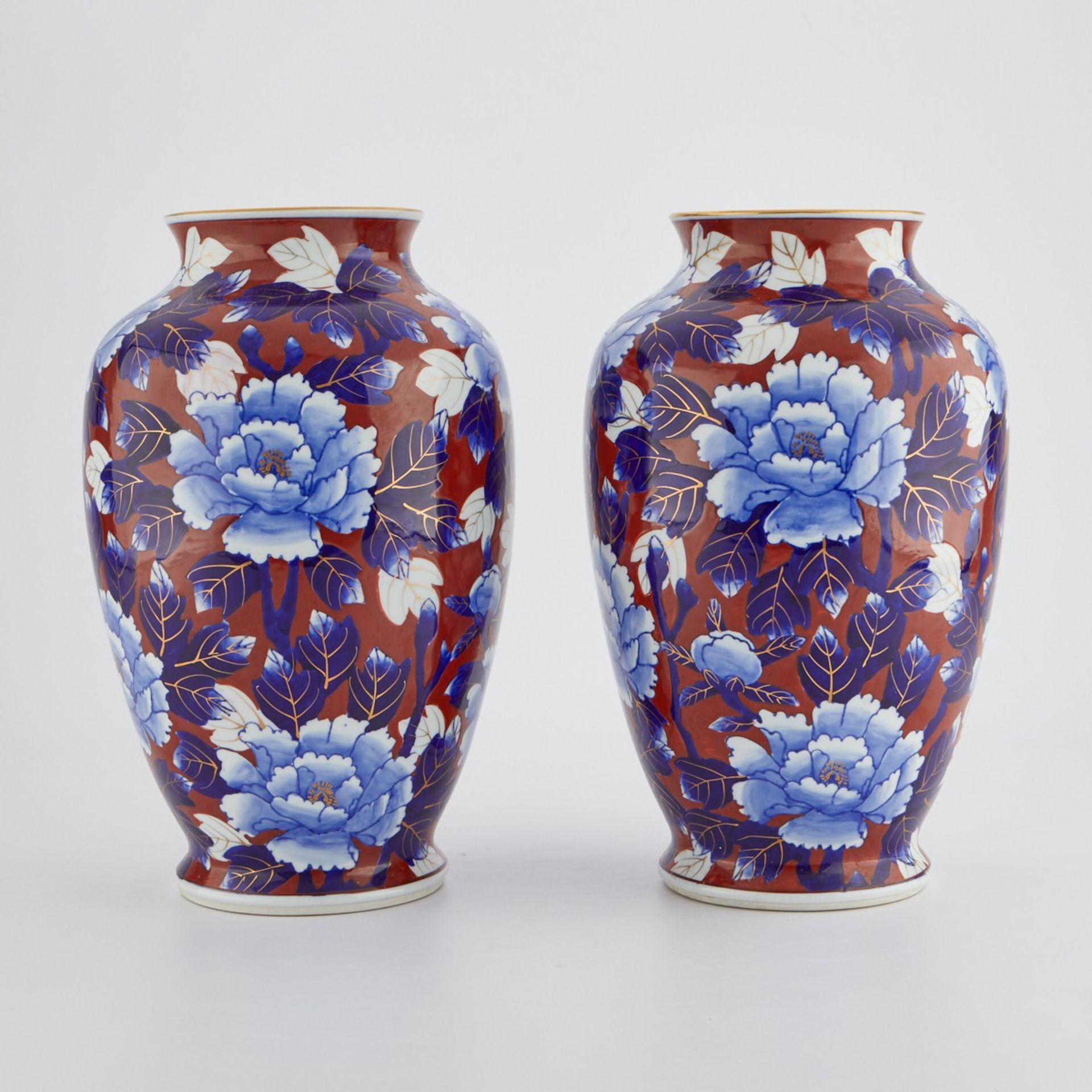 Pair Japanese Arita Vases