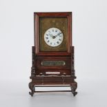 Yu Chang Chinese Double Fusee Rosewood Clock