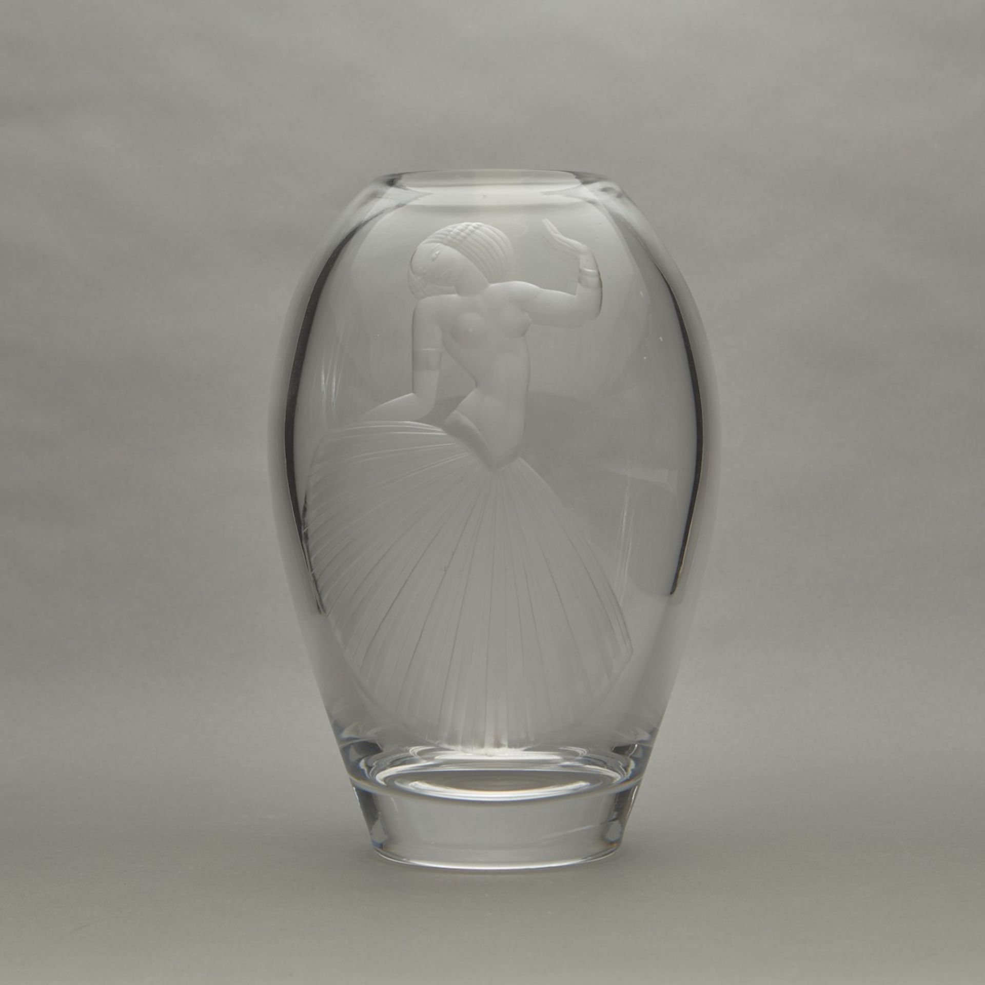 Lindstrand Orrefors MCM Glass Vase w/ Nude