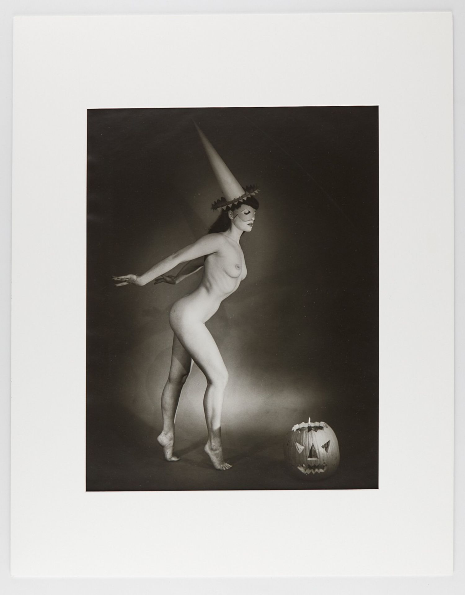 Wellington Lee Photograph Bettie Page w/ Pumpkin