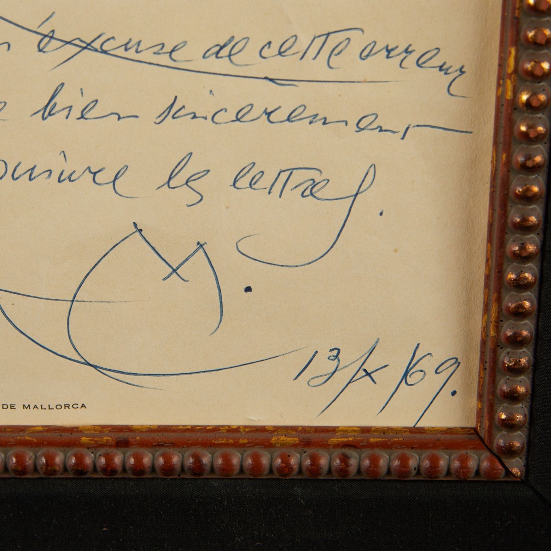 Attrib. Joan Miro Letter & Photograph - Bild 4 aus 5