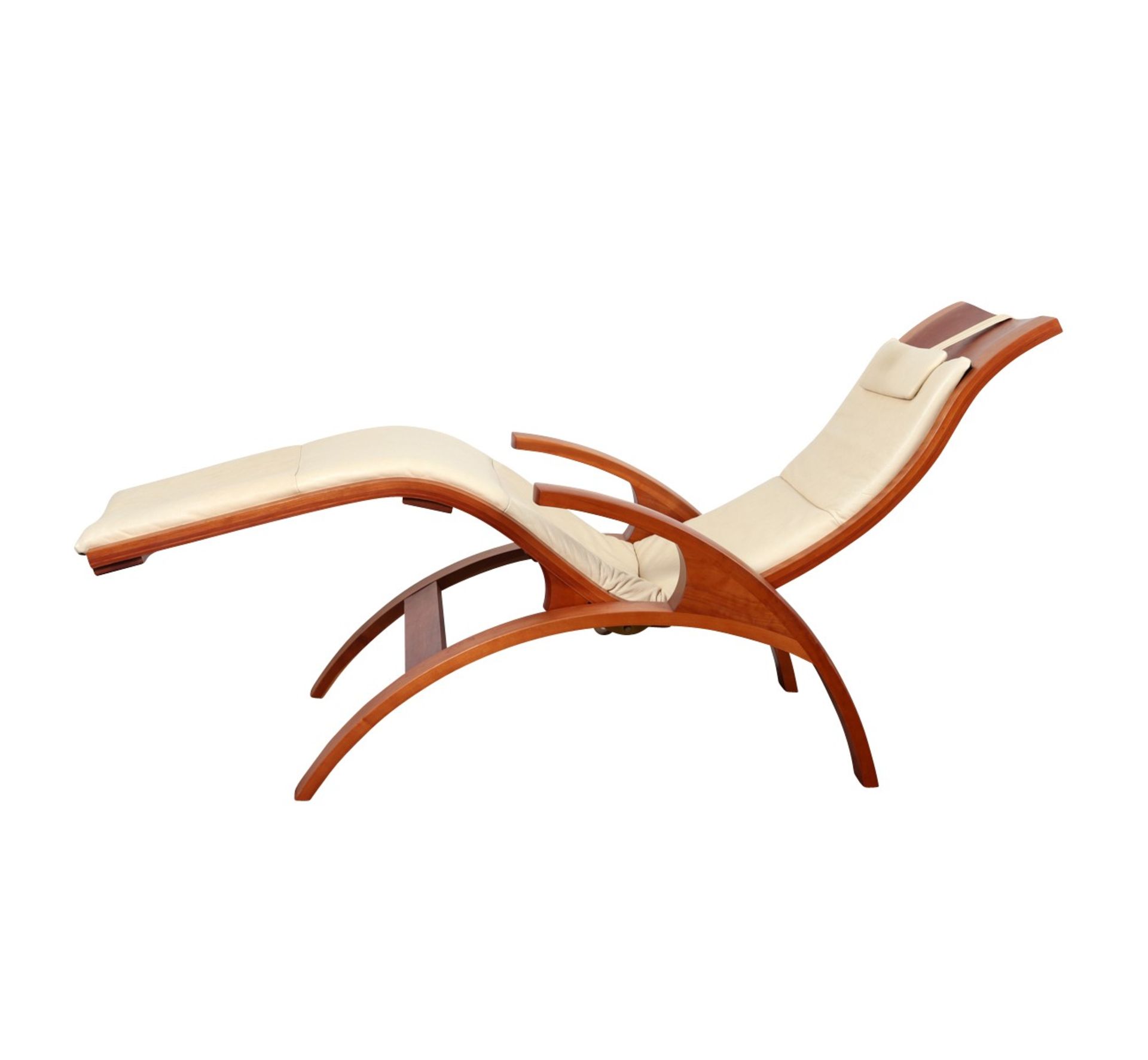 Thomas Moser White Leather Chaise - Image 2 of 8
