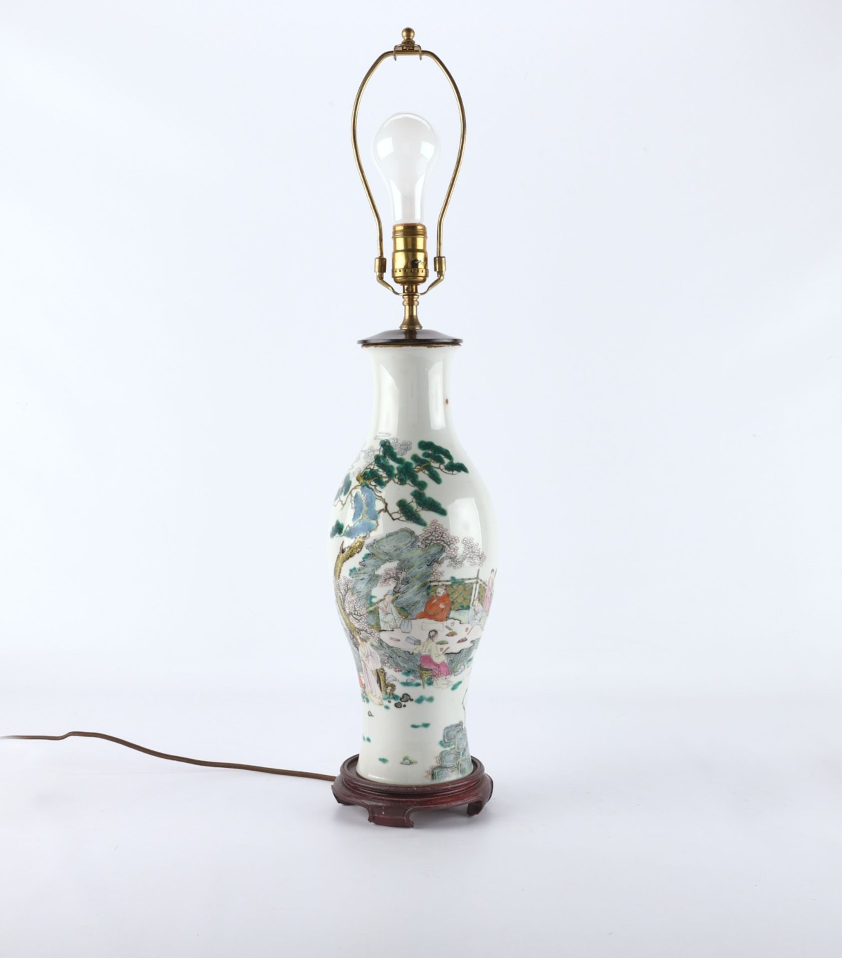 Chinese Porcelain Famille Rose Vase as Lamp - Image 4 of 7