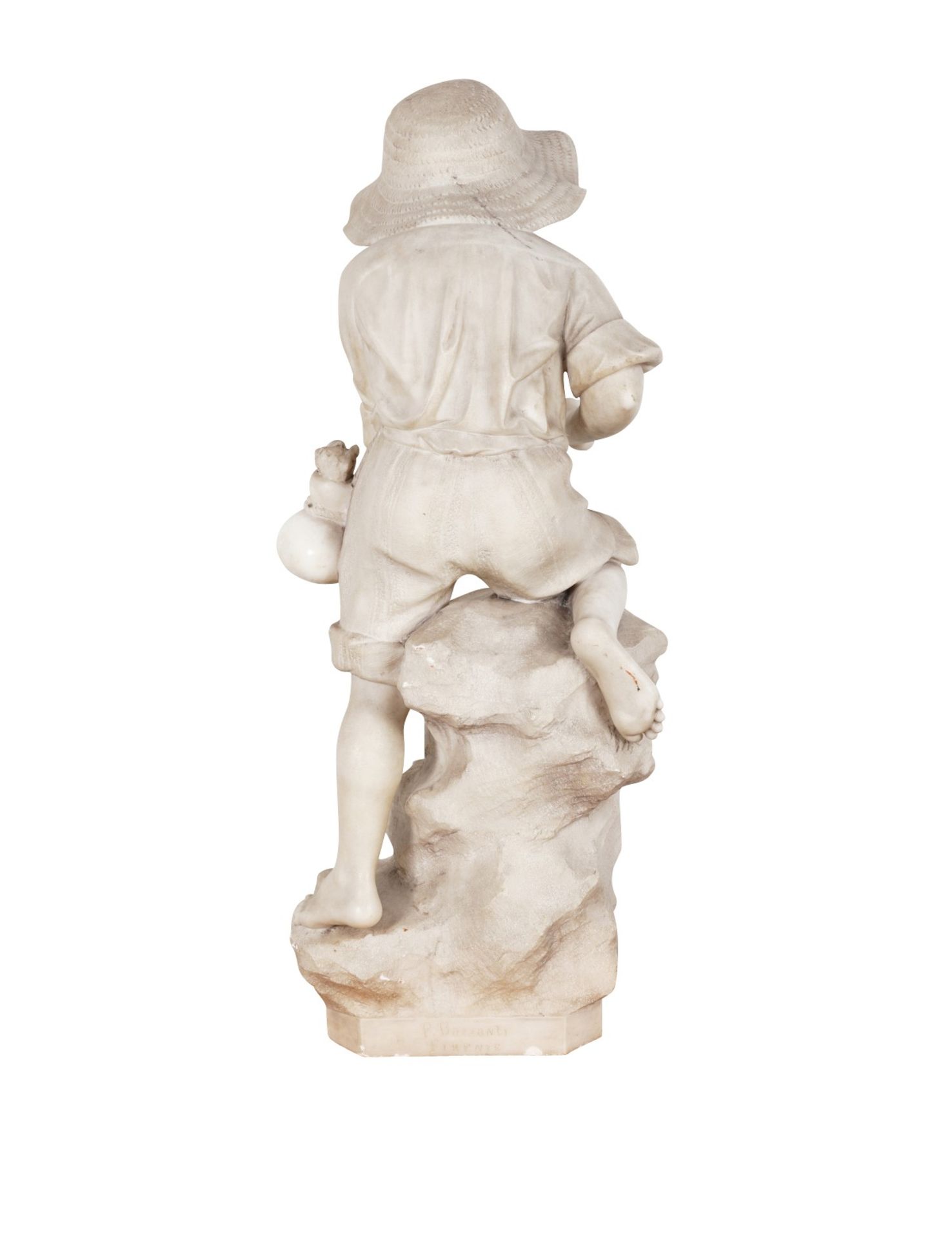 Pietro Bazzanti "Fisher Boy" Marble Sculpture - Bild 3 aus 11