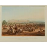 Karl Bodmer "Encampment of the Piekann" Aquatint