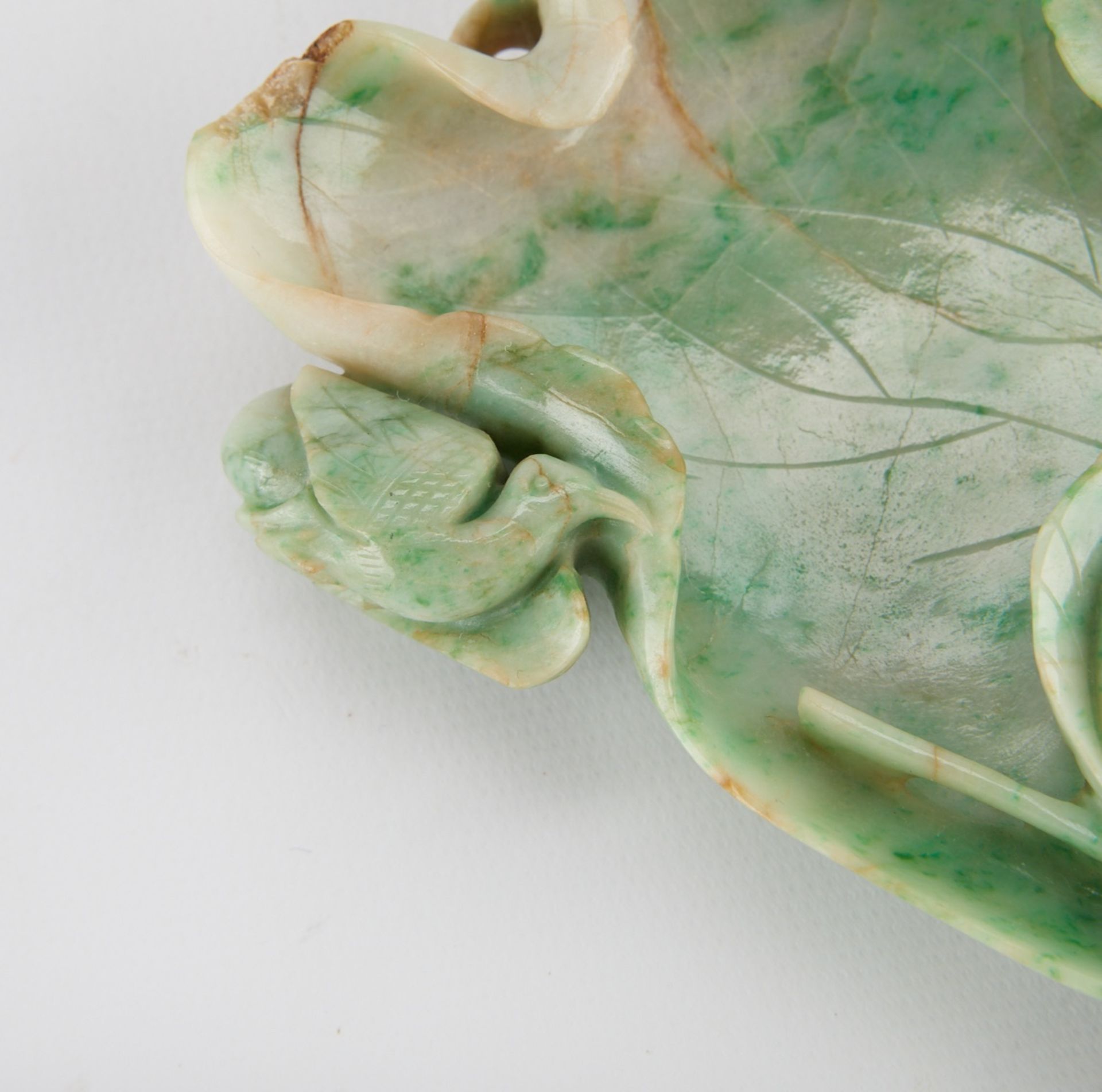 Antique Chinese Jade Lily Form Brush Washer - Image 5 of 6