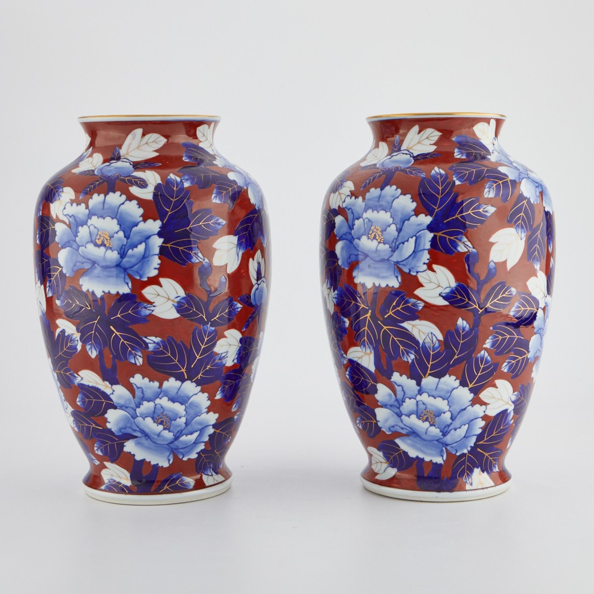 Pair Japanese Arita Vases - Image 4 of 7