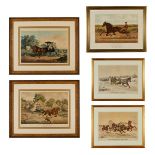 5 Currier & Ives Equestrian Prints