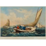 Currier & Ives "Trolling for Blue Fish" Print