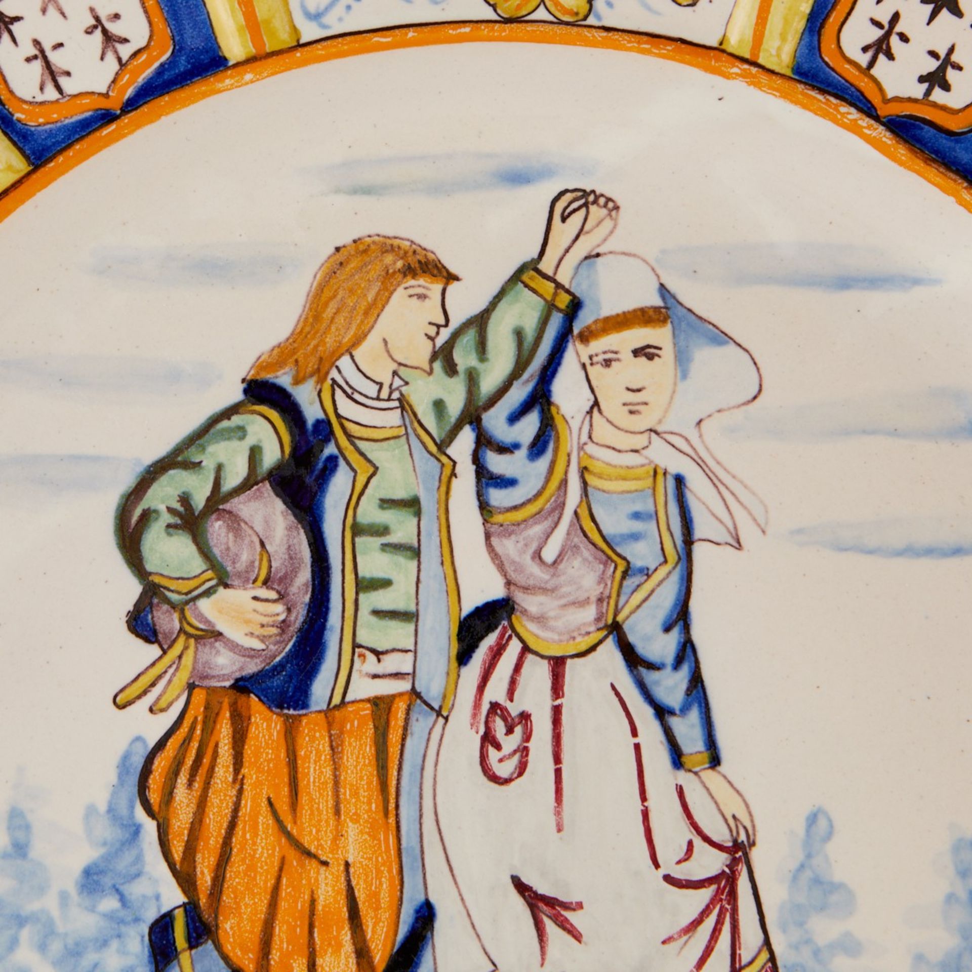 3 Henriot Quimper French Faience Plates - Image 8 of 9