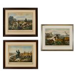 3 Currier & Ives Hunting Dogs Prints