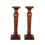 Pair Modern Empire Style Ormolu Plinths