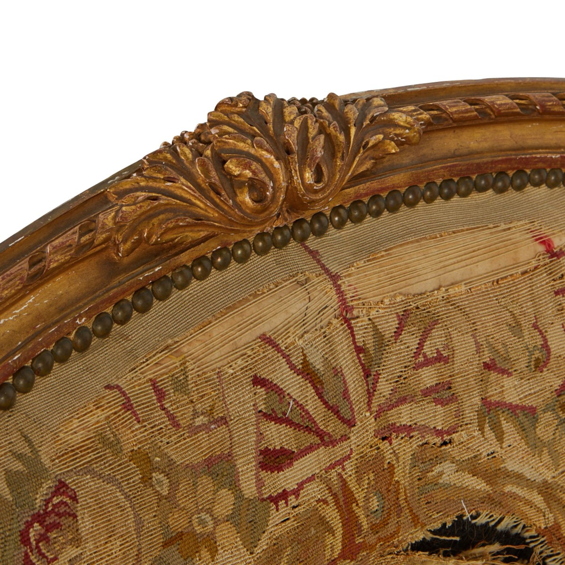 Louis XVI Settee w/ Original Aubusson Upholstery - Image 10 of 13
