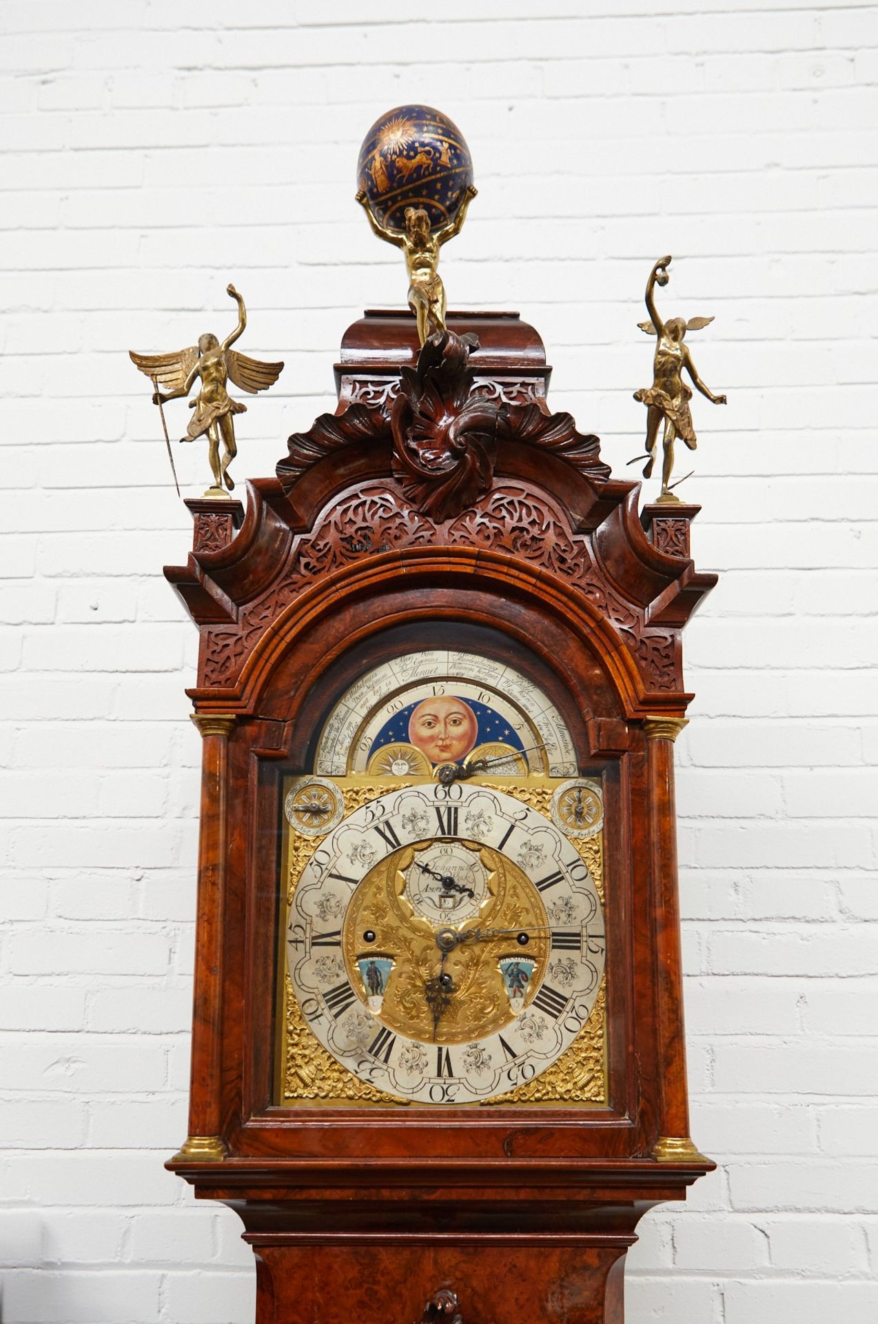 Johannes van Wyk Musical Tall Case Clock 18th c. - Image 4 of 19