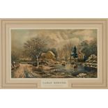 Currier & Ives "Early Winter" Print