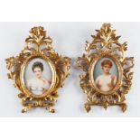 2 German Porcelain Portrait Plaques