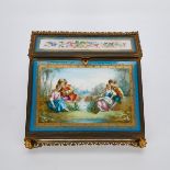 Sevres Style Porcelain & Gilt Writing Box