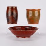 3 East Coast Redware Stoneware Vessels