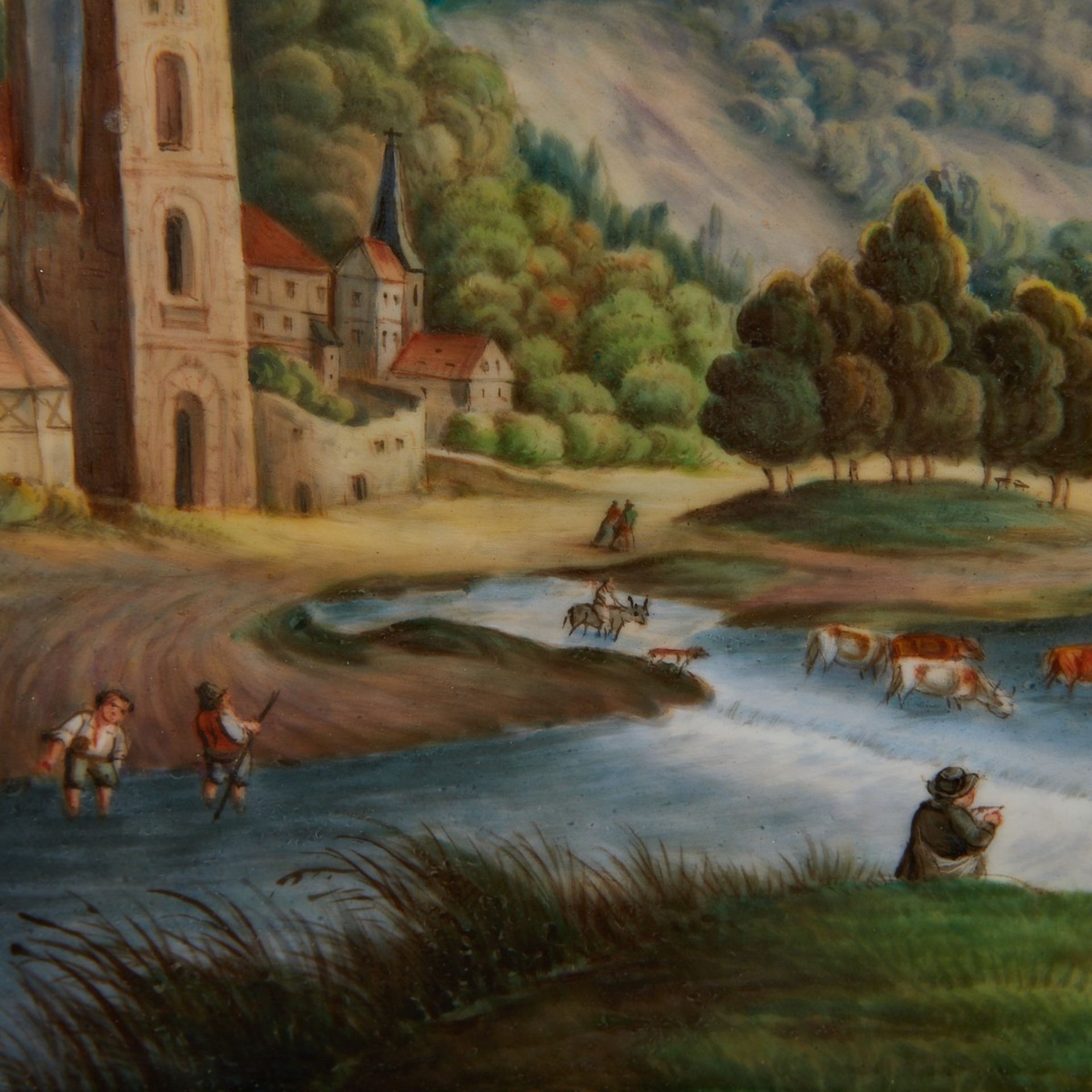 KPM Porcelain Plaque w/ Landscape - Image 4 of 6