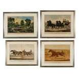 4 Currier & Ives Equestrian Prints