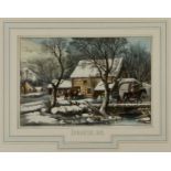 Currier & Ives "Frozen Up" Print