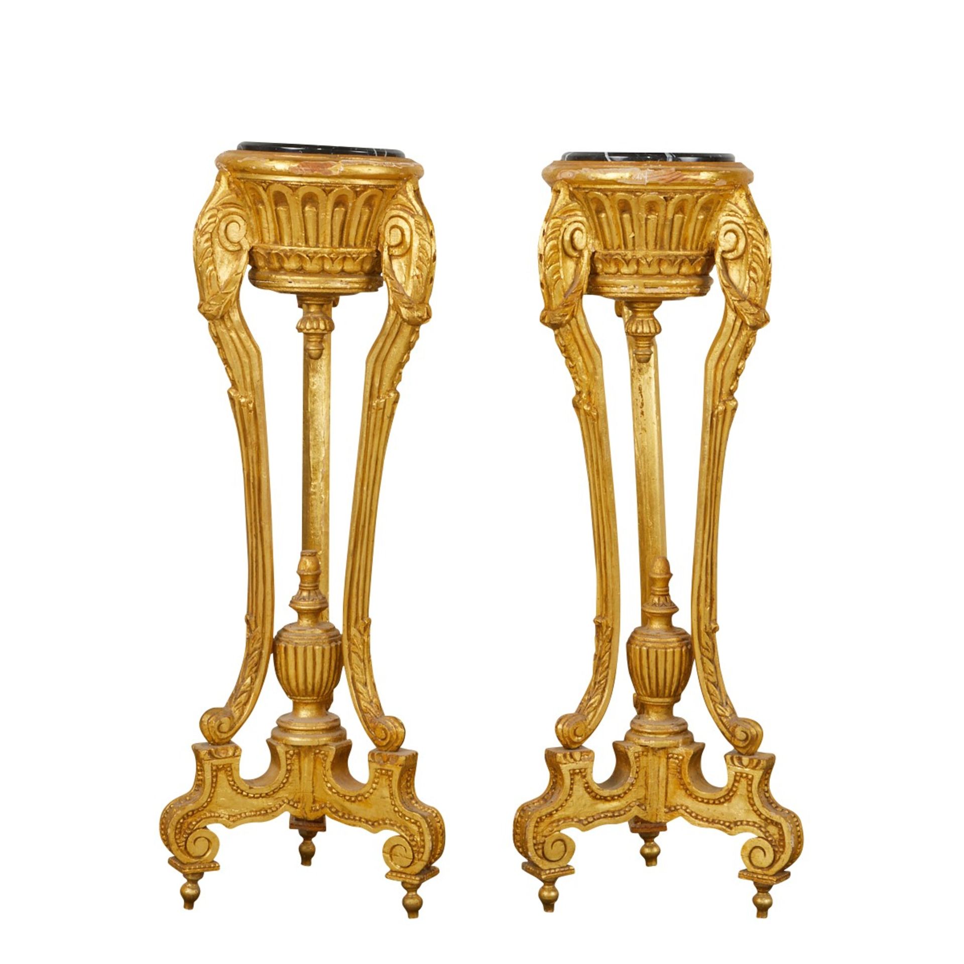 Pair of Continental Gilt Athenienne Pedestals - Image 5 of 16