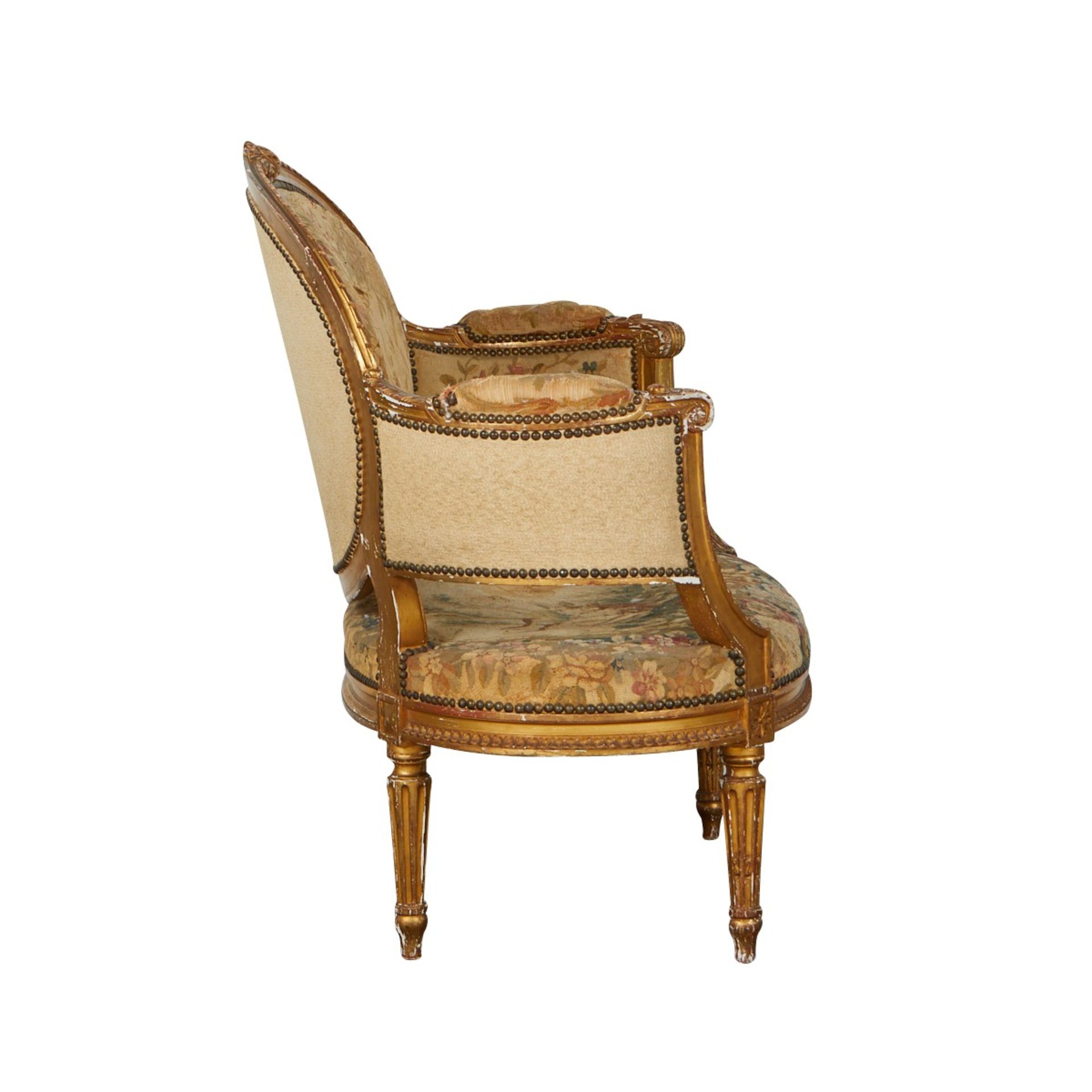 Louis XVI Settee w/ Original Aubusson Upholstery - Image 6 of 13