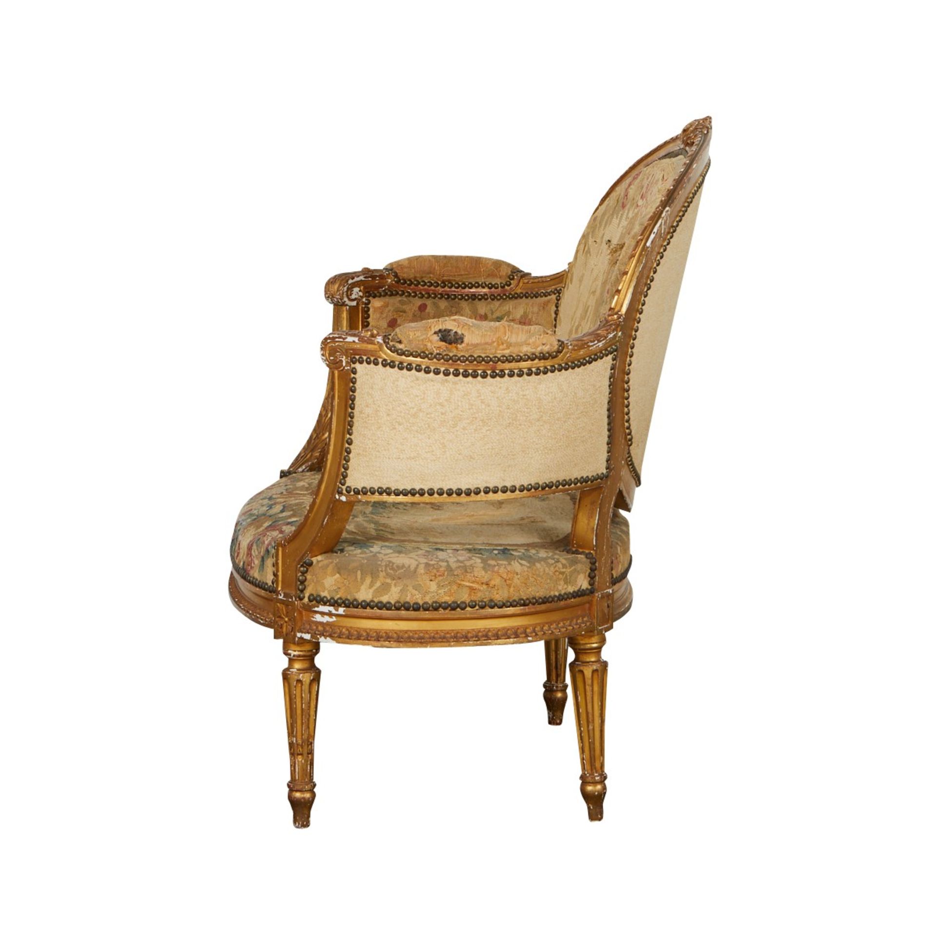 Louis XVI Settee w/ Original Aubusson Upholstery - Image 4 of 13