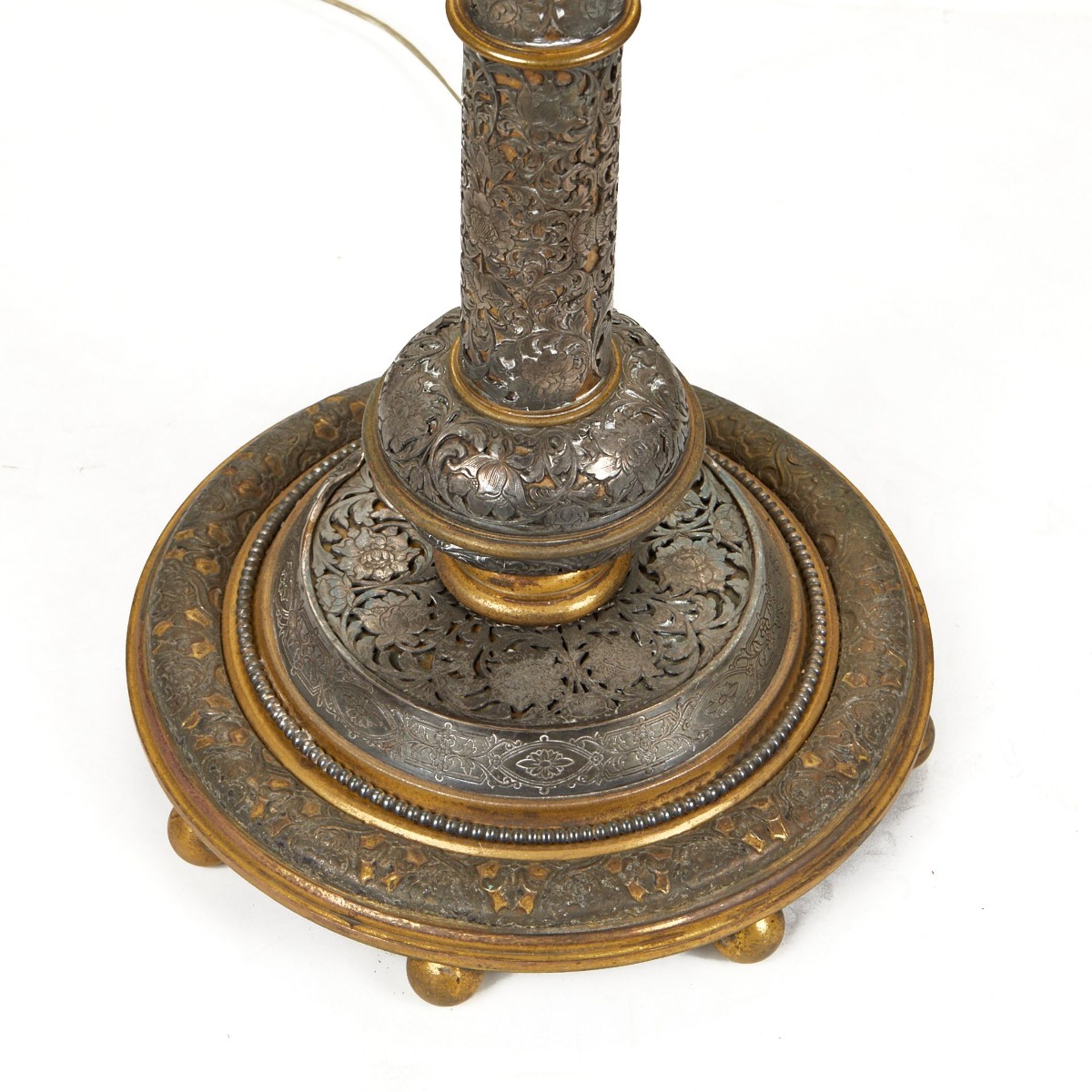 Silverplate Persian Style Floor Lamp - Image 10 of 11