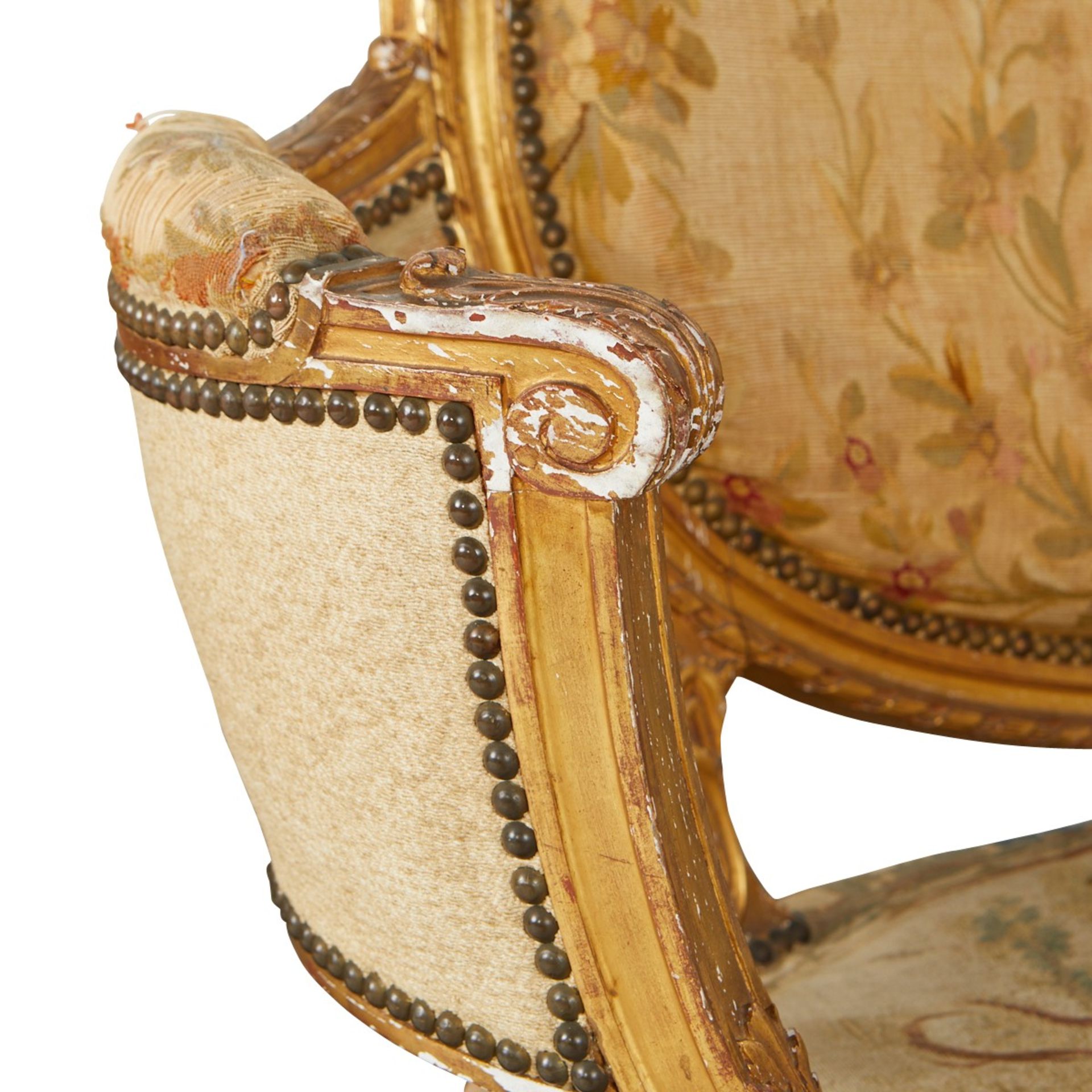 Louis XVI Settee w/ Original Aubusson Upholstery - Image 11 of 13