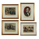 4 Currier & Ives American History Prints