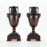 Pair 19th c. French Egyptian Revival Urns