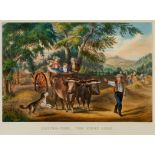 Currier & Ives "Haying-Time. The First Load" Print