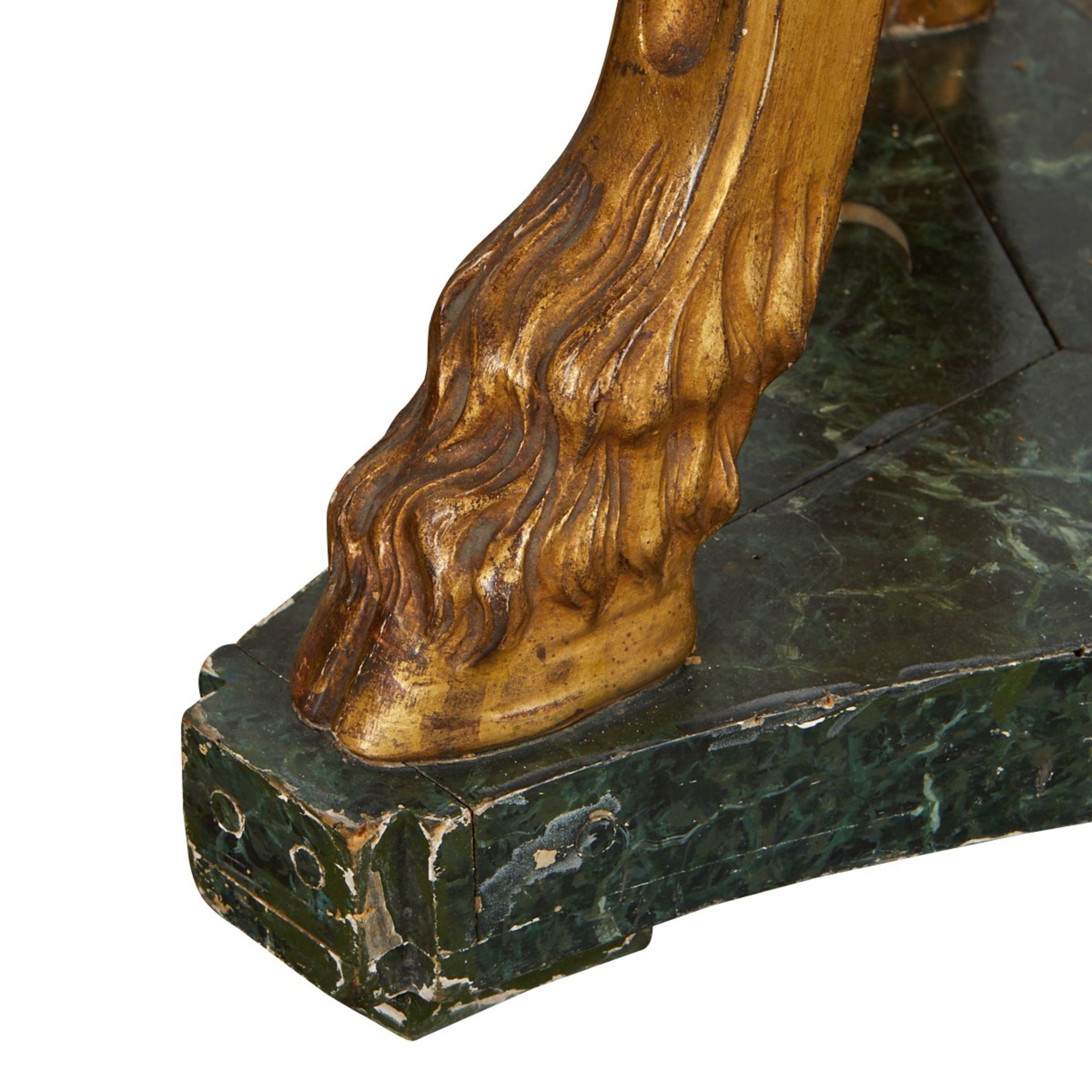 Pair Neoclassical Giltwood Faux Marble Pedestals - Image 13 of 17