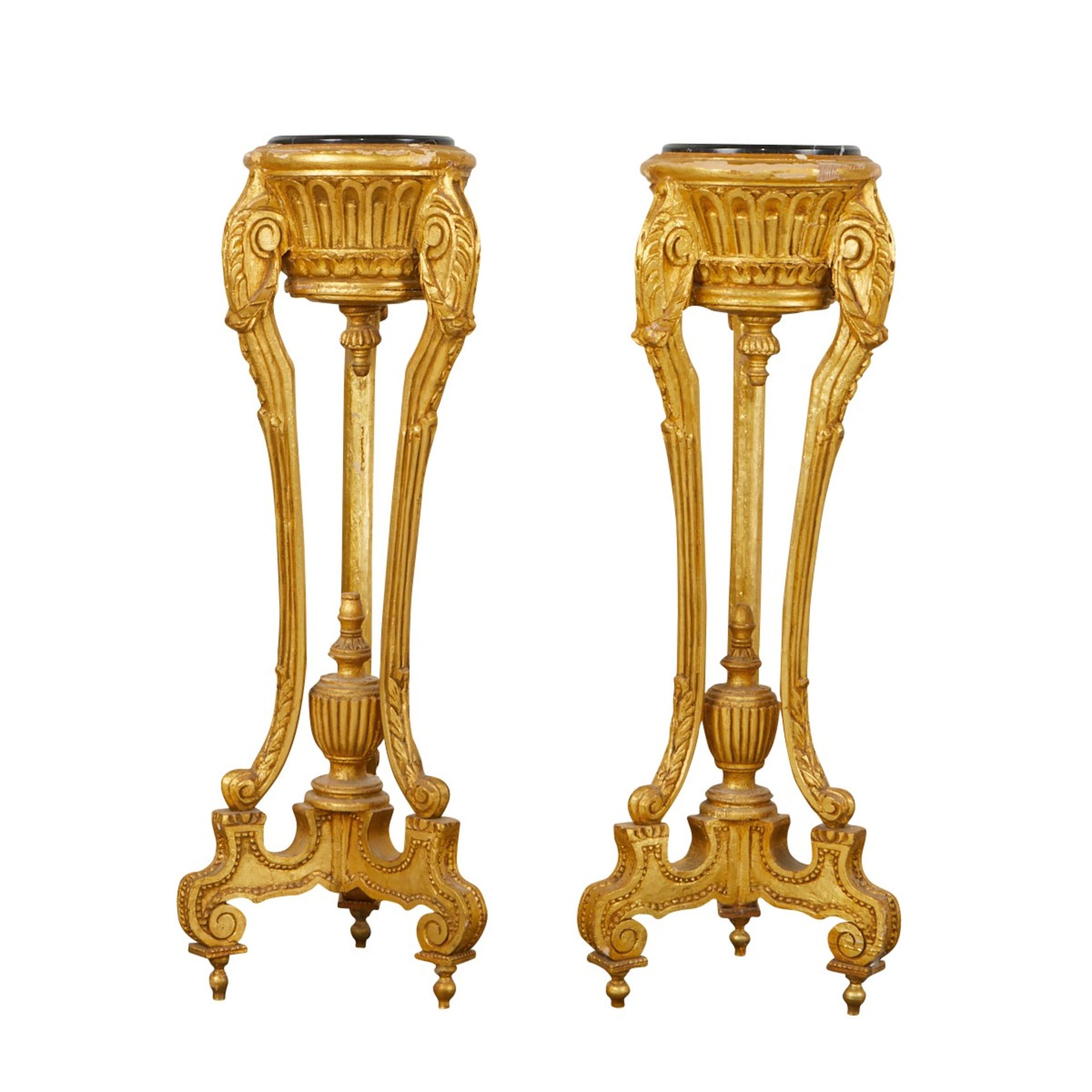 Pair of Continental Gilt Athenienne Pedestals - Image 3 of 16