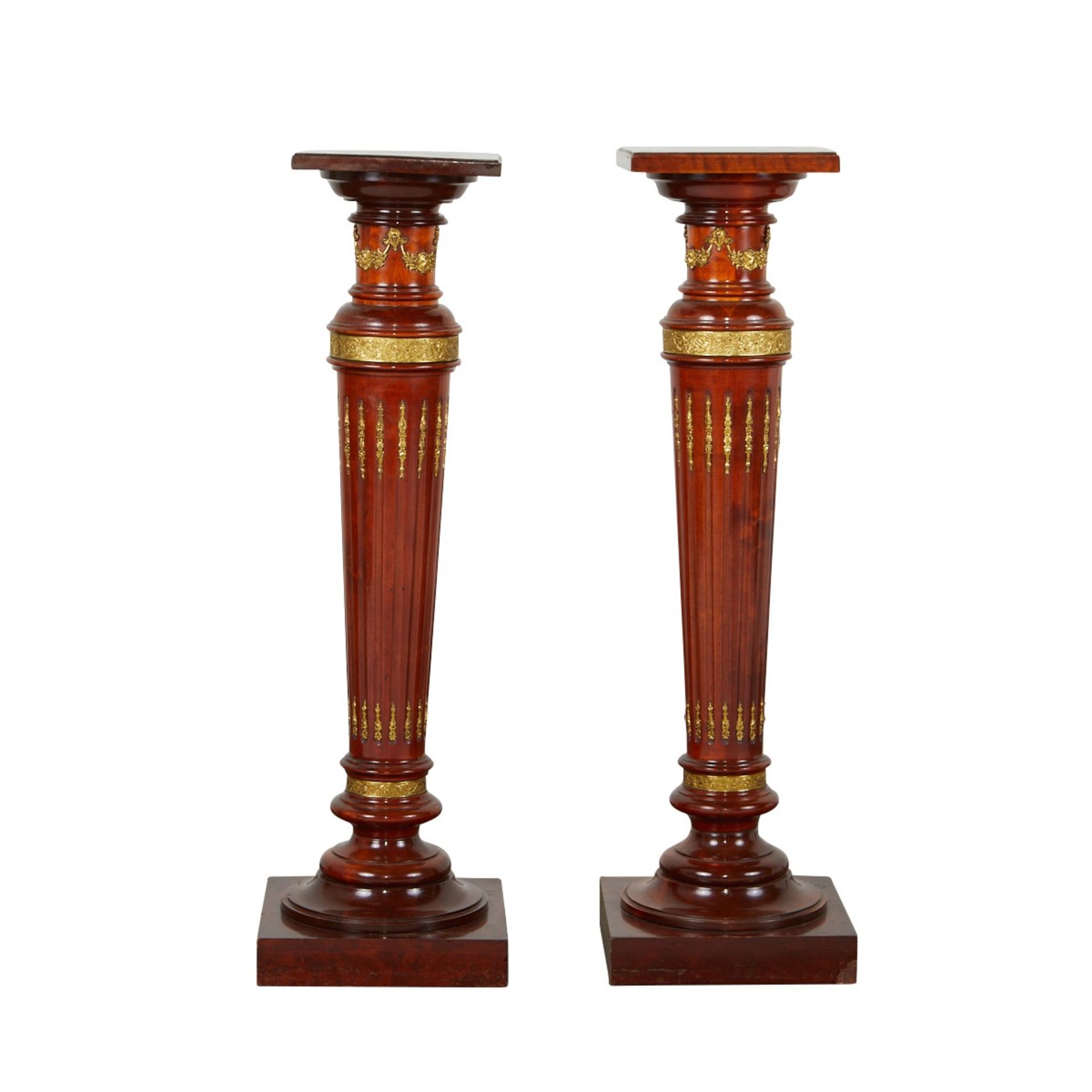 Pair Modern Empire Style Ormolu Plinths - Image 6 of 12