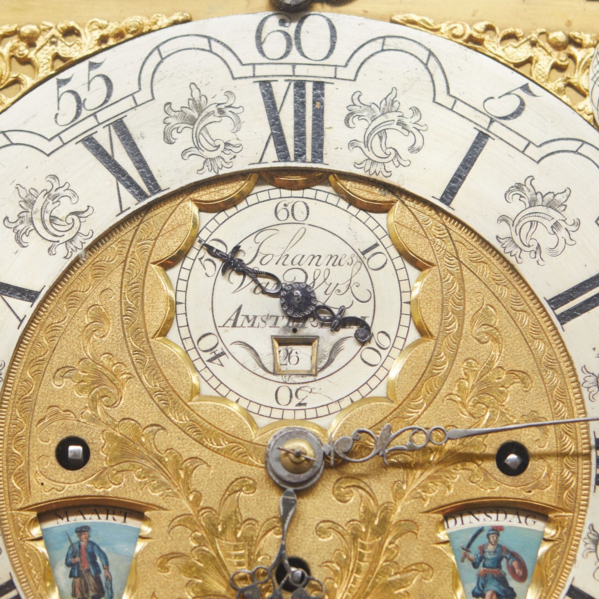 Johannes van Wyk Musical Tall Case Clock 18th c. - Image 2 of 19