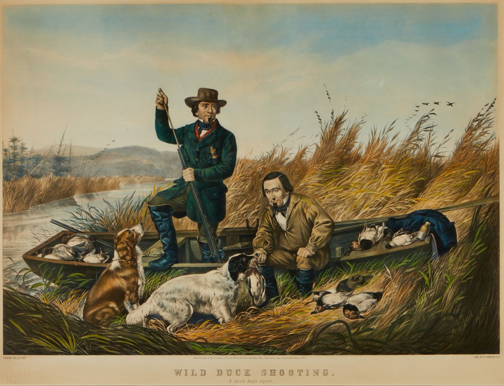 3 Currier & Ives Hunting Dogs Prints - Image 9 of 24