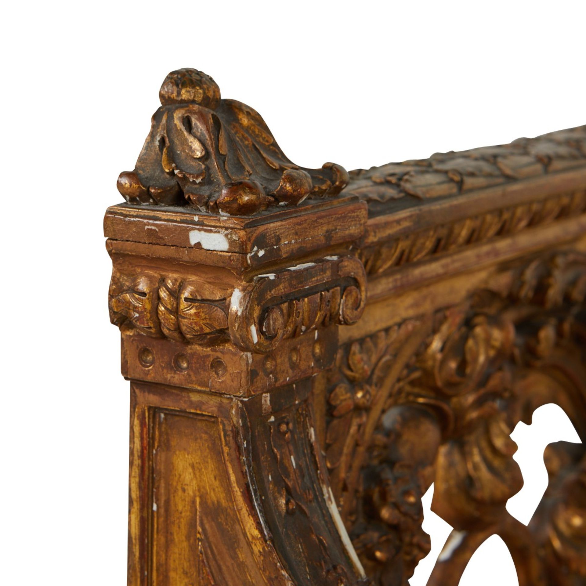 Continental Carved and Giltwood Settee - Image 9 of 12