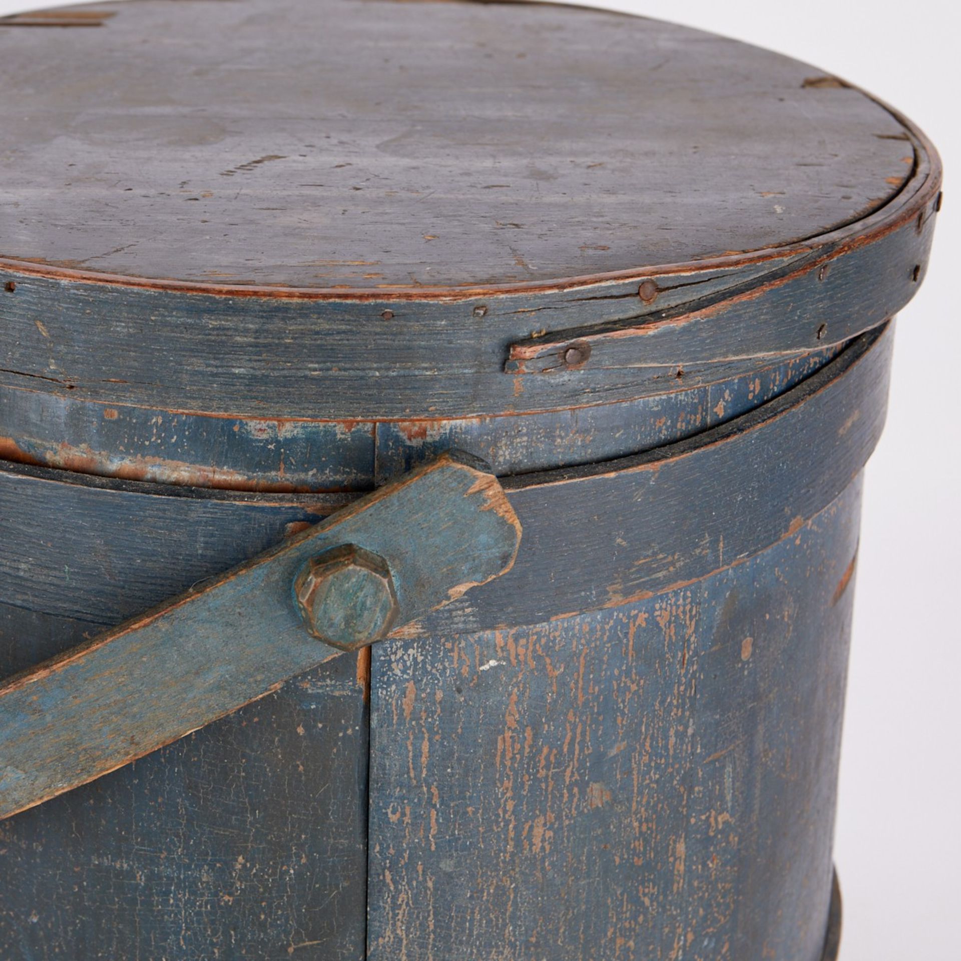 2 18th c. Wood Firken Barrels Painted - Image 11 of 11