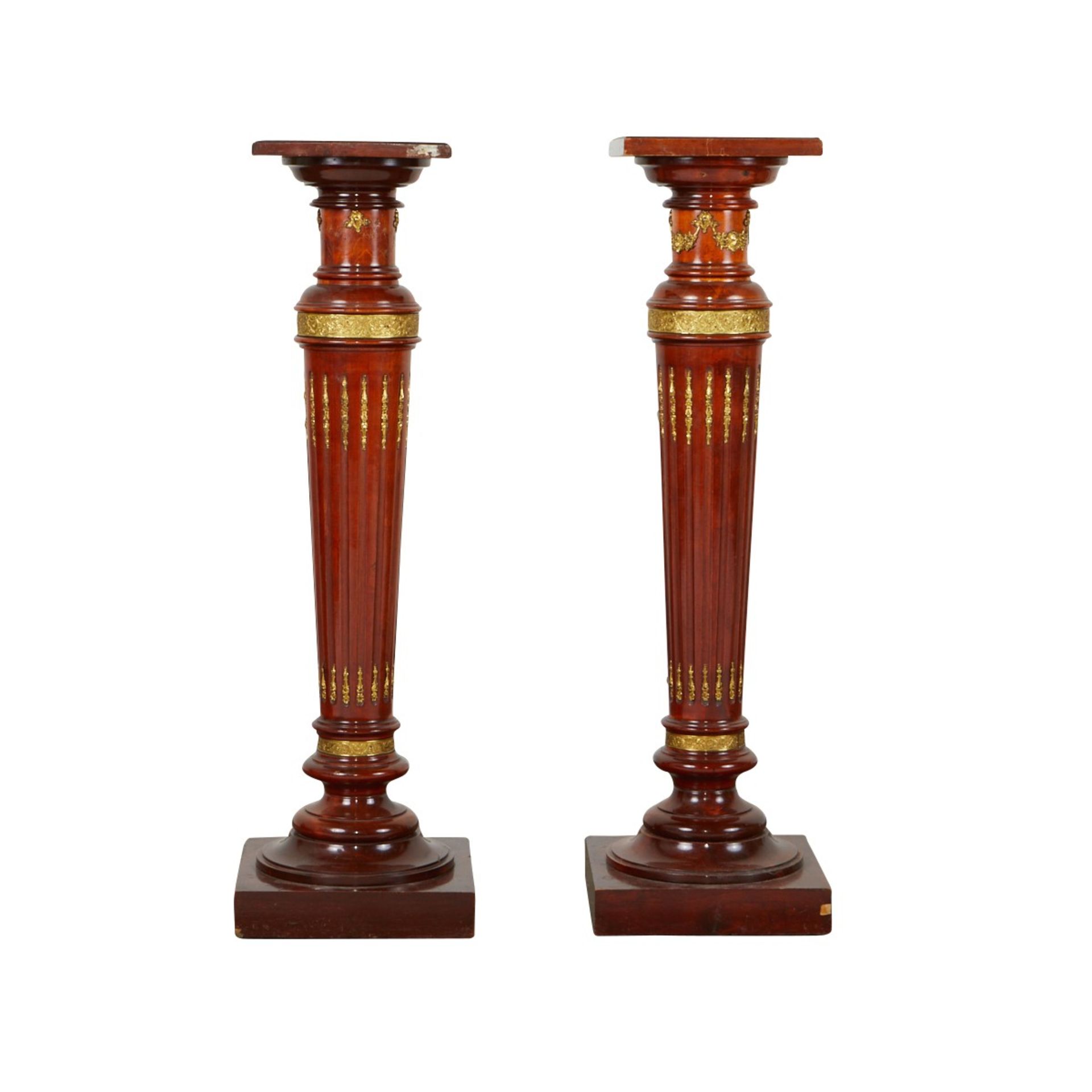 Pair Modern Empire Style Ormolu Plinths - Image 3 of 12