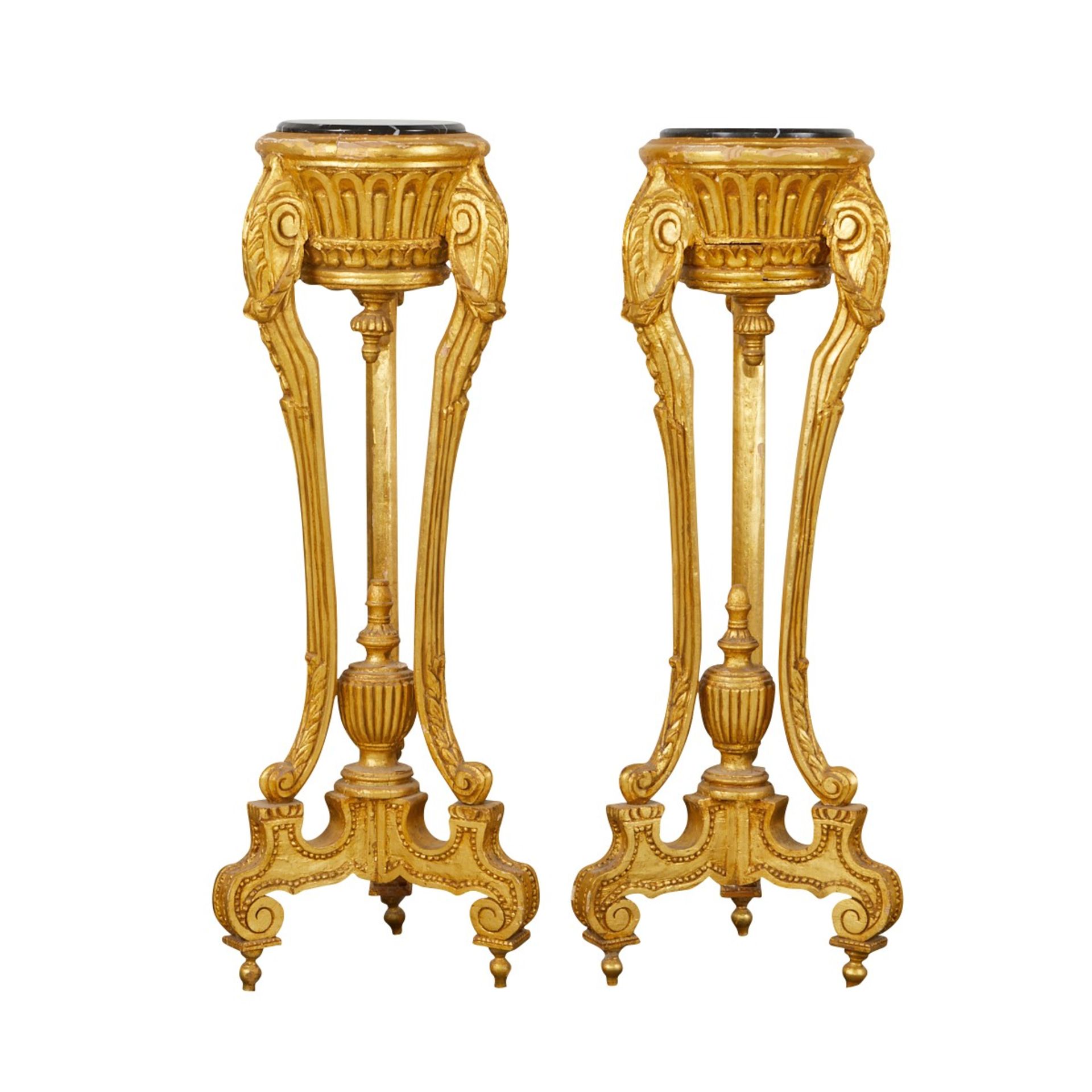 Pair of Continental Gilt Athenienne Pedestals - Image 4 of 16