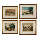 4 Currier & Ives Farming Prints