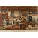 Currier & Ives "Trotting Cracks at Home" Print