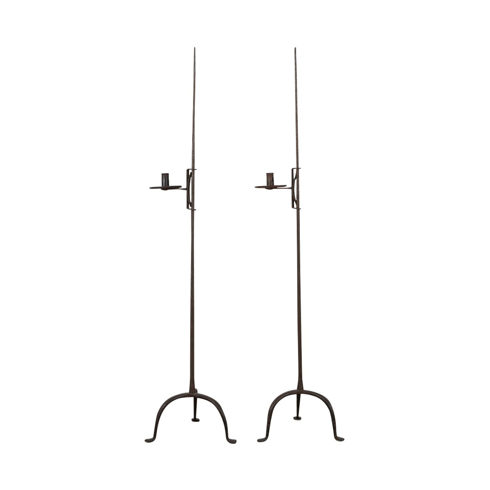 Pair of Wrought Iron Candle Stands - Image 3 of 7
