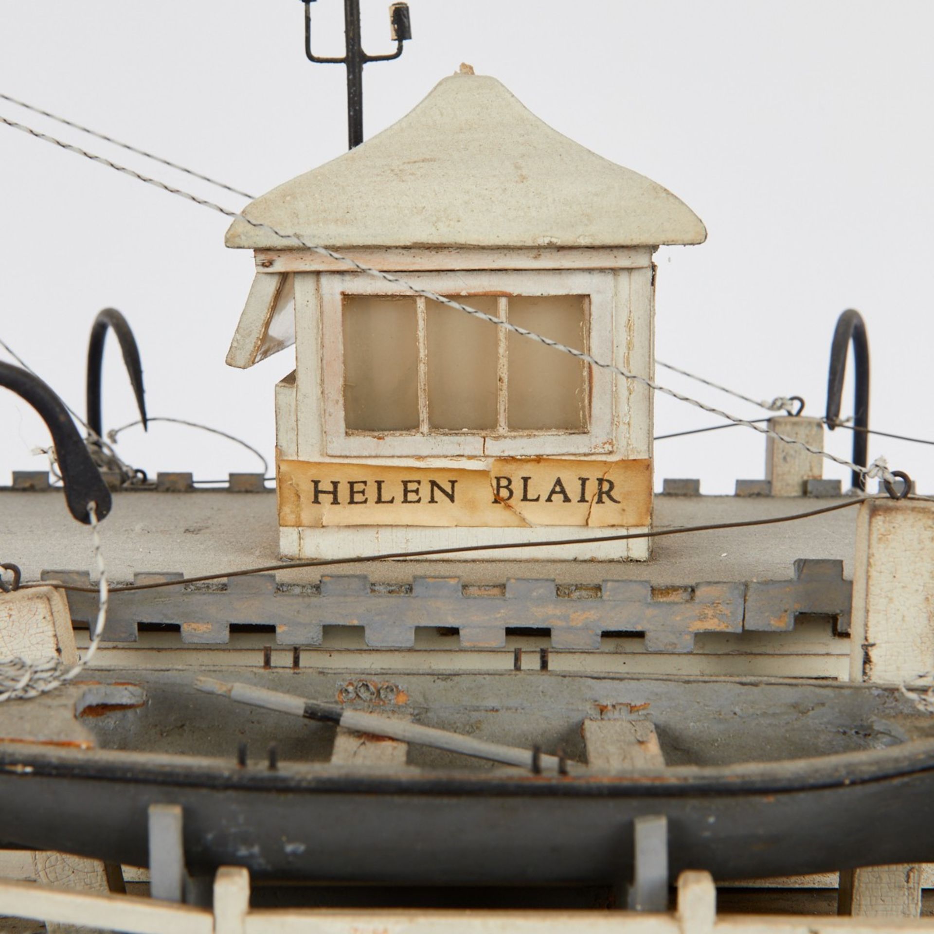 20th c. Folk Art "Helen Blair" Ship Model - Image 2 of 9