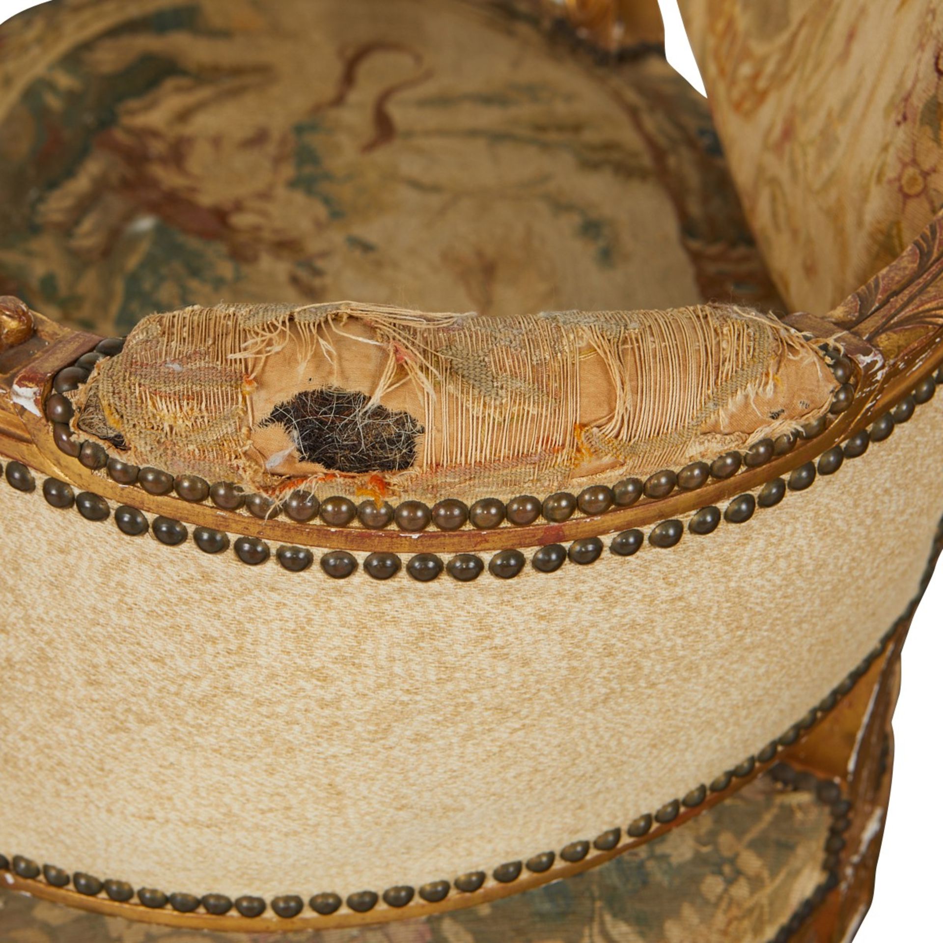 Louis XVI Settee w/ Original Aubusson Upholstery - Image 9 of 13