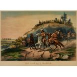 Currier & Ives "The Life of a Trapper" Print