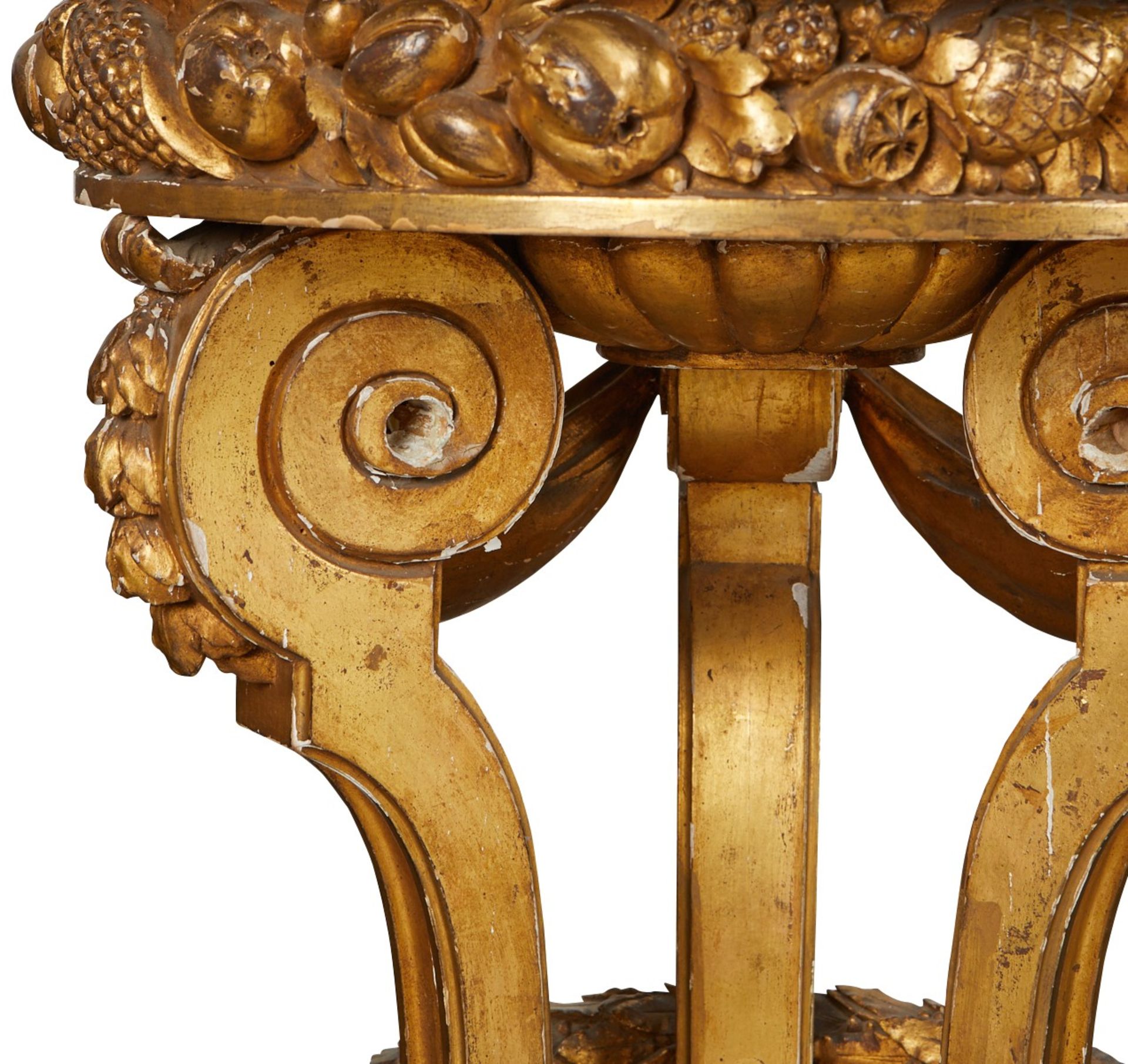 Pair Neoclassical Giltwood Faux Marble Pedestals - Image 15 of 17