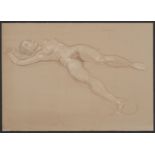 Paul Cadmus Lying Female Nude Crayon on Paper